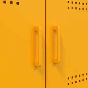 vidaXL Szafka pod telewizor, musztardowa, 68x39x50,5 cm, stalowa 12