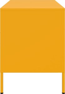 vidaXL Szafka pod telewizor, musztardowa, 68x39x50,5 cm, stalowa 7