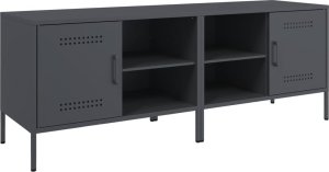 vidaXL Szafki pod TV, 2 szt., antracytowe, 68x39x50,5 cm, stalowe 2