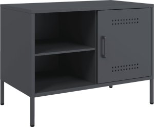 vidaXL Szafki pod TV, 2 szt., antracytowe, 68x39x50,5 cm, stalowe 6