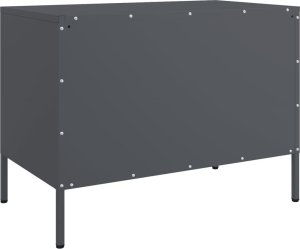 vidaXL Szafki pod TV, 2 szt., antracytowe, 68x39x50,5 cm, stalowe 9