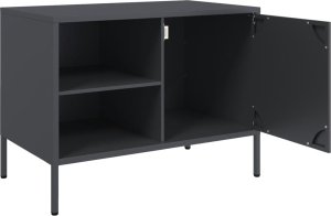 vidaXL Szafki pod TV, 2 szt., antracytowe, 68x39x50,5 cm, stalowe 10