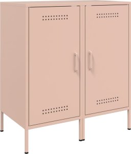 vidaXL Szafki, 2 szt., różowe, 36x39x79 cm, stal walcowana na zimno 2