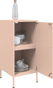 vidaXL Szafki, 2 szt., różowe, 36x39x79 cm, stal walcowana na zimno 5