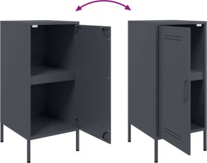 vidaXL Szafka, antracytowa, 36x39x79 cm, stal walcowana na zimno 10