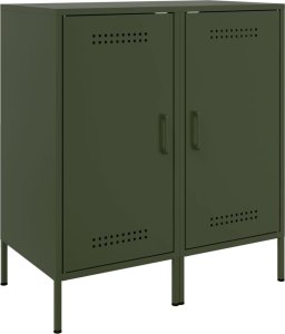vidaXL Szafki, 2 szt., oliwkowe, 36x39x79 cm, stal walcowana na zimno 2