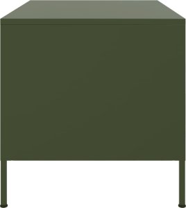vidaXL Stolik kawowy, oliwkowy, 68x50x50,5 cm, stal walcowana na zimno 6