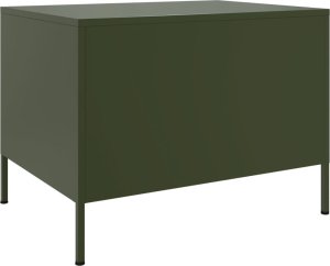 vidaXL Stolik kawowy, oliwkowy, 68x50x50,5 cm, stal walcowana na zimno 7