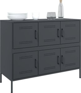 vidaXL Szafka, antracytowa, 100,5x39x79 cm, stal walcowana na zimno 5