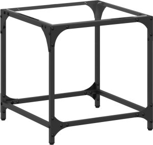 vidaXL Stolik kawowy ze szklanym blatem, 40x40x40 cm, stal 2