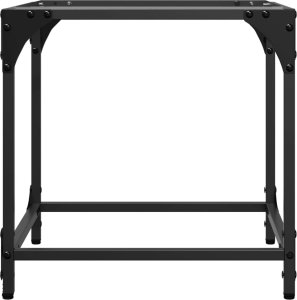 vidaXL Stolik kawowy ze szklanym blatem, 40x40x40 cm, stal 4