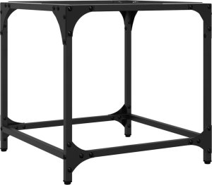 vidaXL Stolik kawowy ze szklanym blatem, 40x40x40 cm, stal 6