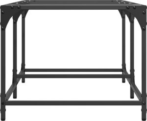 vidaXL Stolik kawowy ze szklanym blatem, 98,5x50x40 cm, stal 5