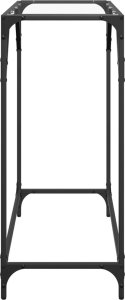 vidaXL Stolik konsolowy z przezroczystym, szklanym blatem, 80x35x81 cm 5