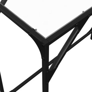 vidaXL Stolik konsolowy z przezroczystym, szklanym blatem, 80x35x81 cm 8