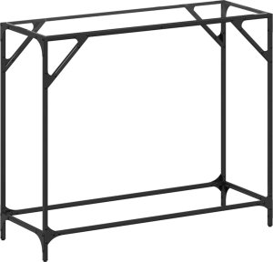 vidaXL Stolik konsolowy z przezroczystym, szklanym blatem, 98x35x81 cm 2