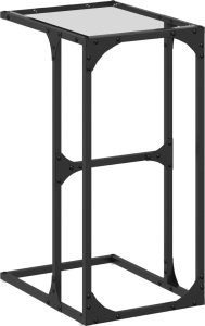 vidaXL Stolik boczny ze szklanym blatem, 40x30x61,5 cm, stal 2