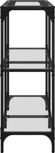 vidaXL Stolik konsolowy z przezroczystym, szklanym blatem, 98x30x81 cm 5