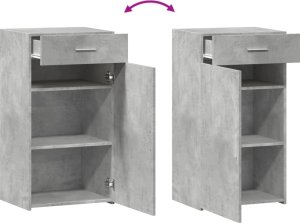 vidaXL Szafka, szarość betonu, 50x42,5x93 cm 7