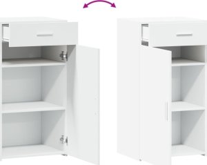 vidaXL Szafka, biała, 50x42,5x93 cm 7