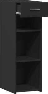 vidaXL Szafka, czarna, 30x42,5x93 cm, materiał drewnopochodny 7