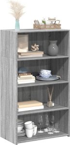 vidaXL Wysoka szafka, szary dąb sonoma, 70x41x124 cm 3