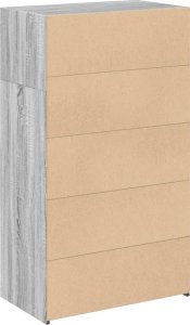 vidaXL Wysoka szafka, szary dąb sonoma, 70x41x124 cm 6