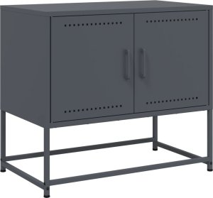 vidaXL Szafka pod telewizor, antracytowa, 68,5x39x60,5 cm, stalowa 2