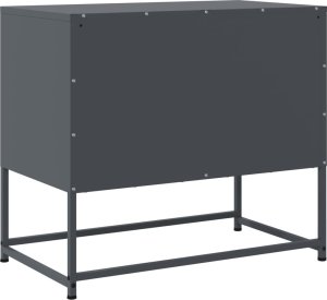 vidaXL Szafka pod telewizor, antracytowa, 68,5x39x60,5 cm, stalowa 8