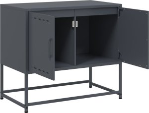vidaXL Szafka pod telewizor, antracytowa, 68,5x39x60,5 cm, stalowa 9