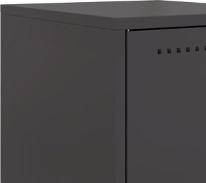 vidaXL Szafki nocne, 2 szt., czarne, 36x39x60,5 cm, stal 11