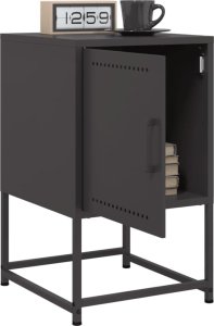 vidaXL Szafki nocne, 2 szt., czarne, 36x39x60,5 cm, stal 4