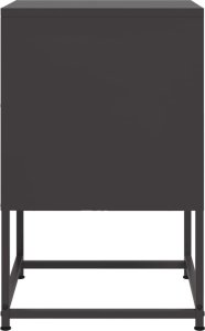 vidaXL Szafki nocne, 2 szt., czarne, 36x39x60,5 cm, stal 7