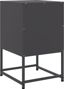 vidaXL Szafki nocne, czarne, 36x39x60,5 cm, stal 8