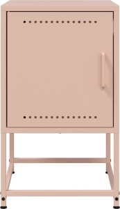 vidaXL Szafki nocne, 2 szt., różowe, 36x39x60,5 cm, stal 5