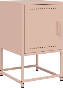 vidaXL Szafki nocne, 2 szt., różowe, 36x39x60,5 cm, stal 6