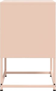 vidaXL Szafki nocne, 2 szt., różowe, 36x39x60,5 cm, stal 7