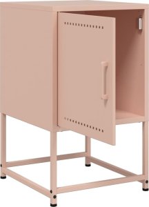 vidaXL Szafki nocne, 2 szt., różowe, 36x39x60,5 cm, stal 10