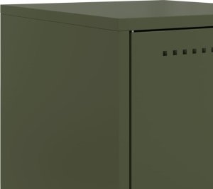 vidaXL Szafki nocne, 2 szt., oliwkowa zieleń, 36x39x60,5 cm, stal 11