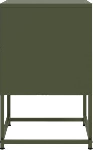 vidaXL Szafki nocne, 2 szt., oliwkowa zieleń, 36x39x60,5 cm, stal 7