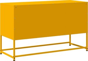 vidaXL Szafka pod telewizor, musztardowa, 100,5x39x60,5 cm, stalowa 8