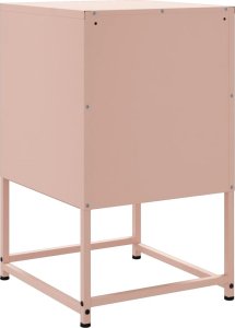 vidaXL Szafki nocne, 2 szt., różowe, 36x39x60,5 cm, stal 8