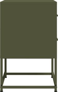 vidaXL Szafki nocne, 2 szt., oliwkowa zieleń, 36x39x60,5 cm, stal 7