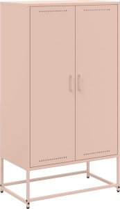 vidaXL Szafka, różowa, 68,5x38,5x123,5 cm, stal 2