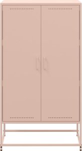 vidaXL Szafka, różowa, 68,5x38,5x123,5 cm, stal 6