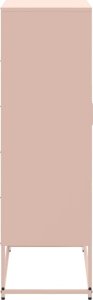 vidaXL Szafka, różowa, 68,5x38,5x123,5 cm, stal 7