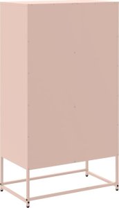 vidaXL Szafka, różowa, 68,5x38,5x123,5 cm, stal 8