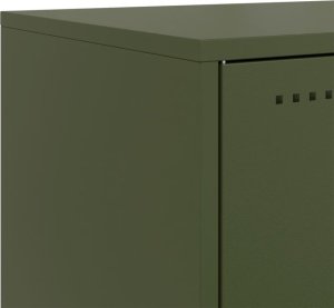 vidaXL Szafka pod telewizor, musztardowa, 100,5x39x60,5 cm, stalowa 11