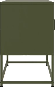 vidaXL Szafka pod telewizor, musztardowa, 100,5x39x60,5 cm, stalowa 7