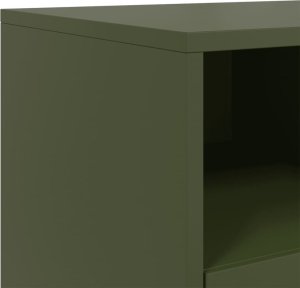 vidaXL Szafka pod telewizor, oliwkowa, 68x39x60,5 cm, stalowa 10